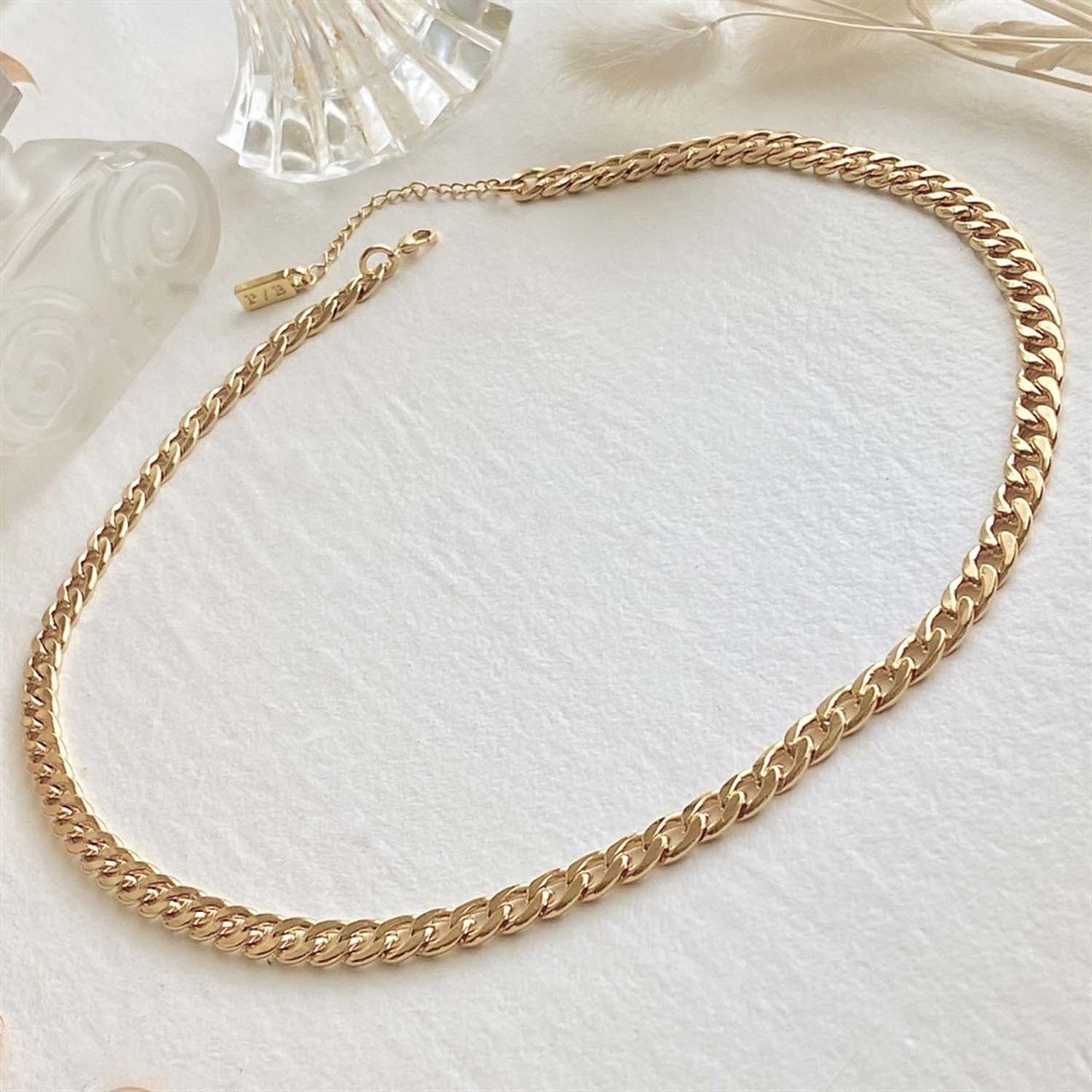 Pika &amp; Bear &quot;One Chain&quot; Large Link Chain Necklace In Gold (17”)