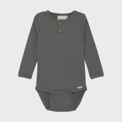 Ribbed Bodysuit / Grey