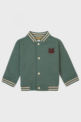 Boys cardigan gambais long sleeve duck green