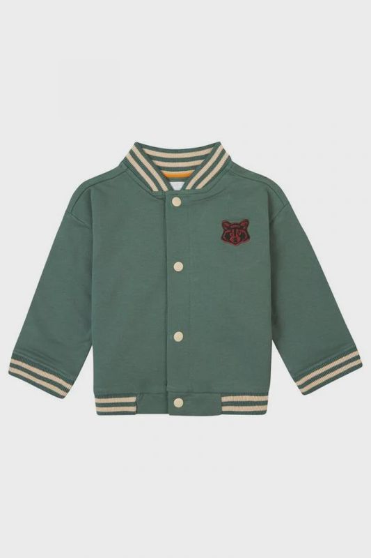Boys cardigan gambais long sleeve duck green