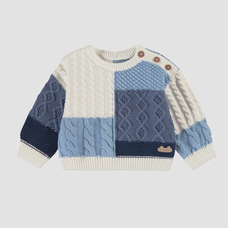 Souris Mini/Patchwork Knit Sweater