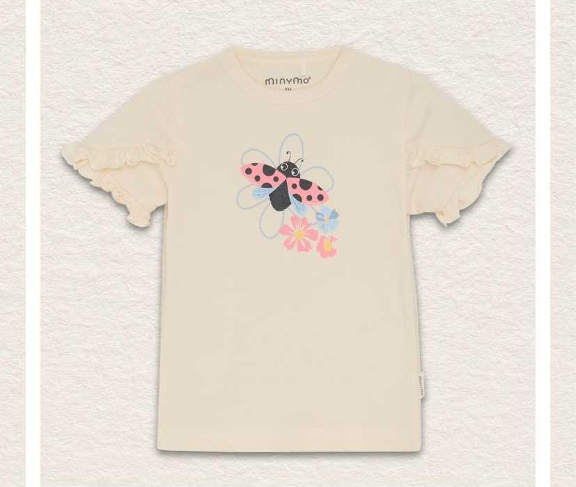 Minymo/#113910/SS Bodysuit/Ladybug