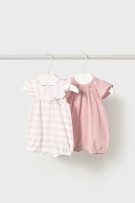 Mayoral/#1749/Infant/Girls S/S Body Suit Set (2pc)/Pink