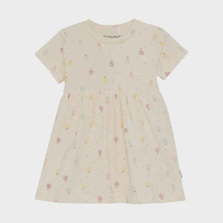 Minymo/#113953/Apple Pattern Dress/Cream