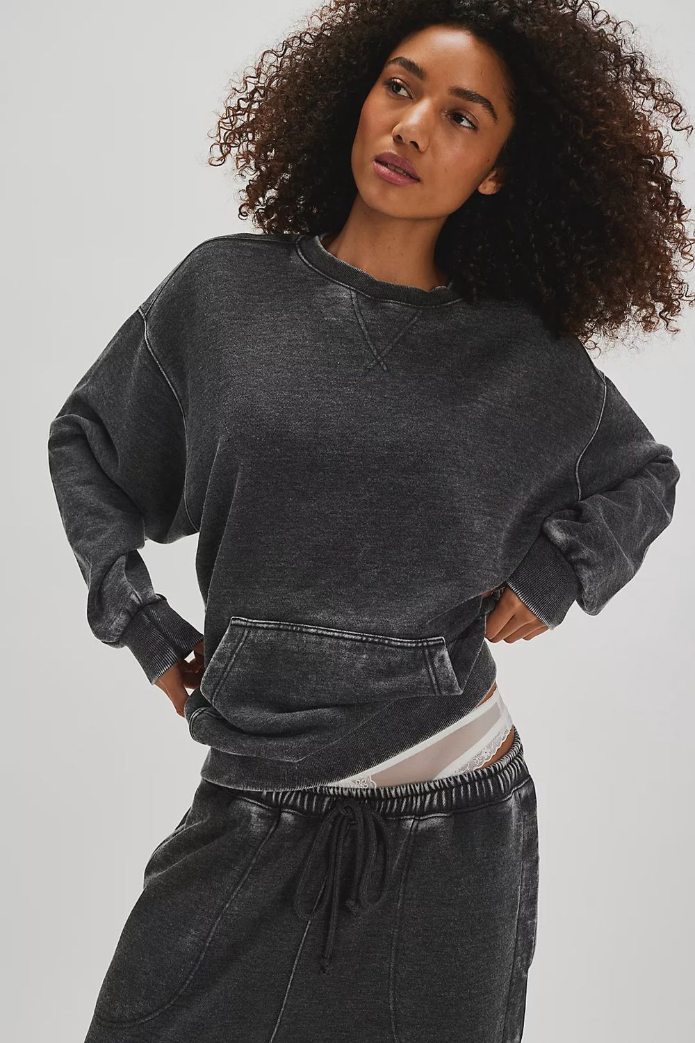 FP Slow It Down Pullover In Black, Size: S