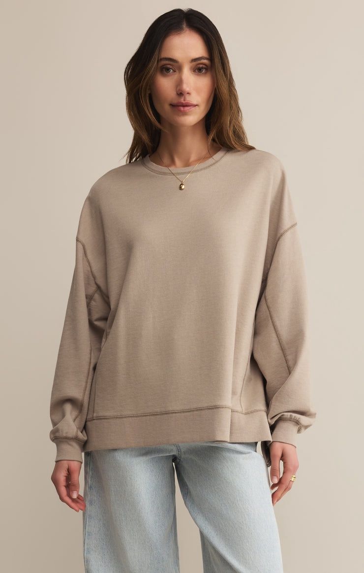Z Supply Modern Weekender Sweatshirt In Retreat, Size: XS