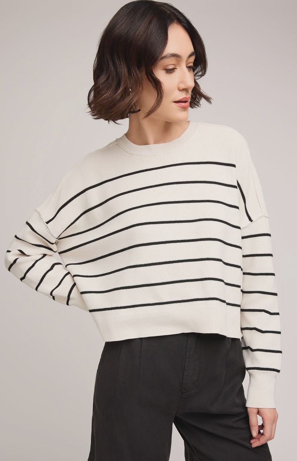 Echo Sweater, Colour: Black Stripe, Size: XS