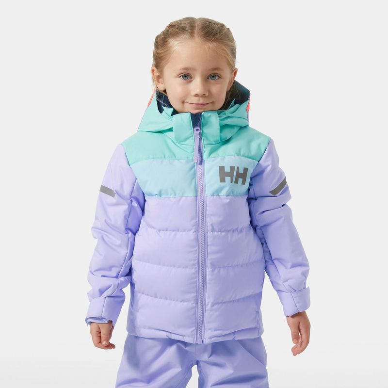Kids’ Vertical Insulated Ski Jacket In Bright Lavender