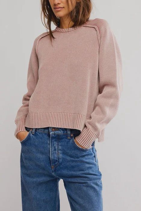 Spring Street Pullover- Rose Pink