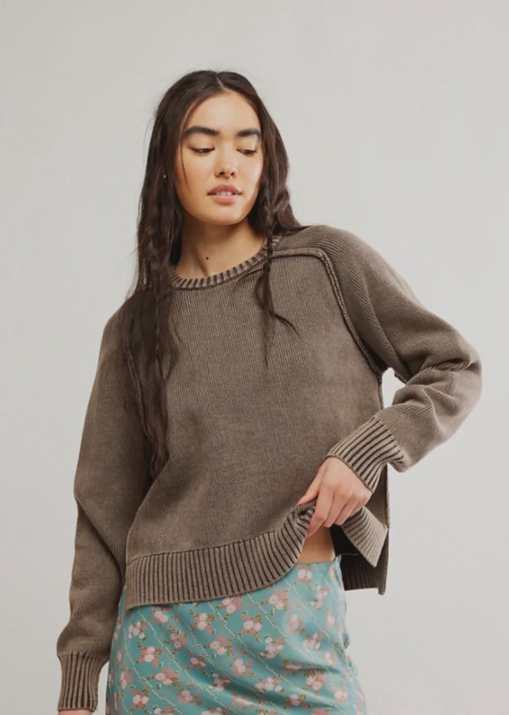 Spring Street Pullover- French Chocolate