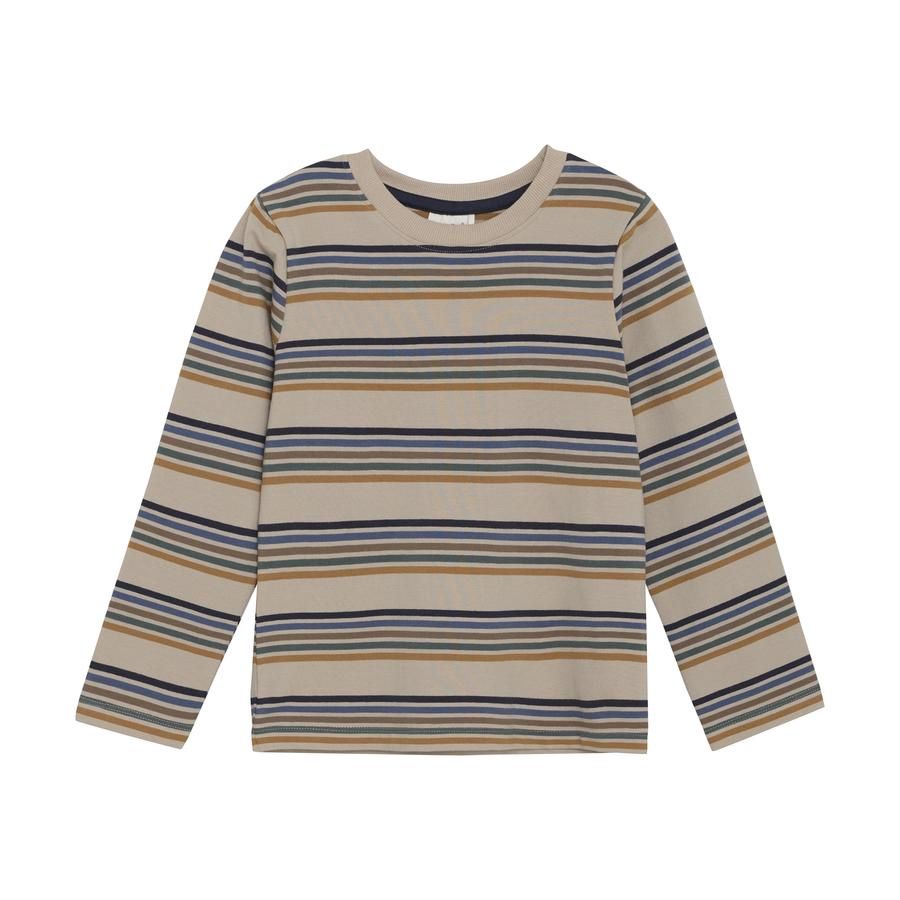 Minymo Beige Striped LS Tee 134006-2306, Size: 2