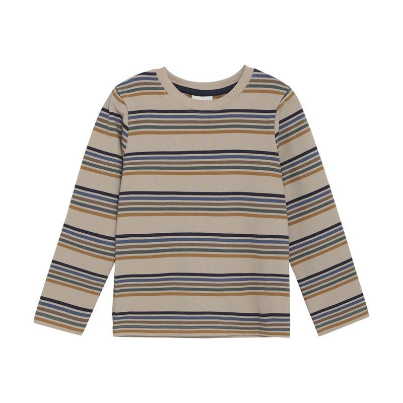 Minymo Beige Striped LS Tee 134006-2306