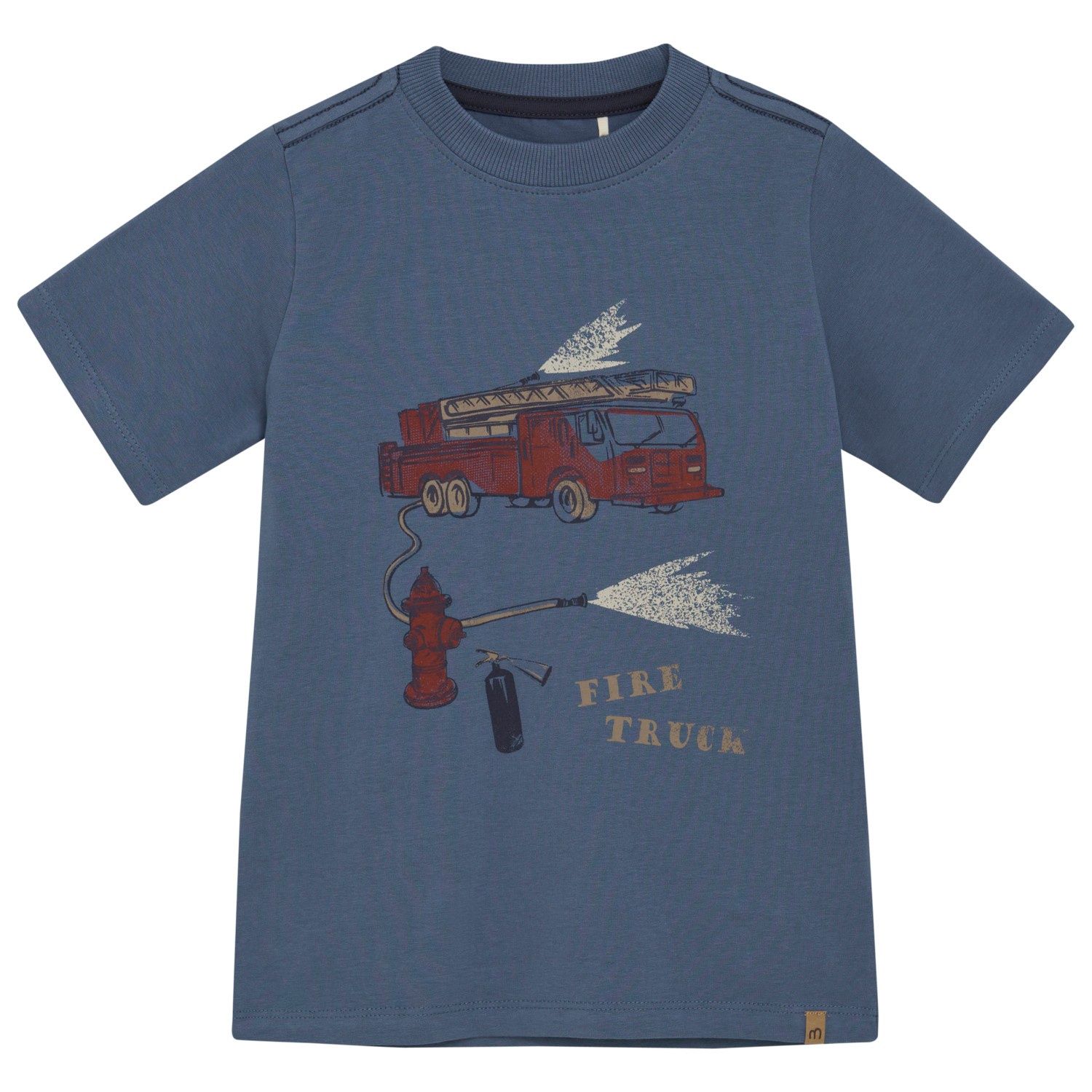 Minymo Boys SS Fire Truck Tee 134000-7337, Size: 2