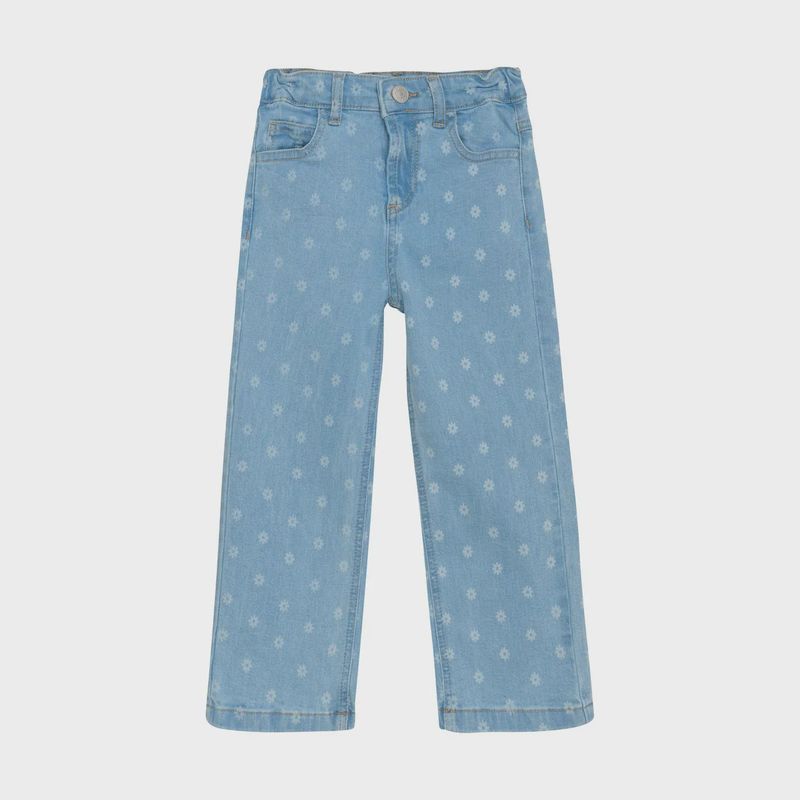 Minymo Girls Floral Wide Leg Jeans 124059-7337
