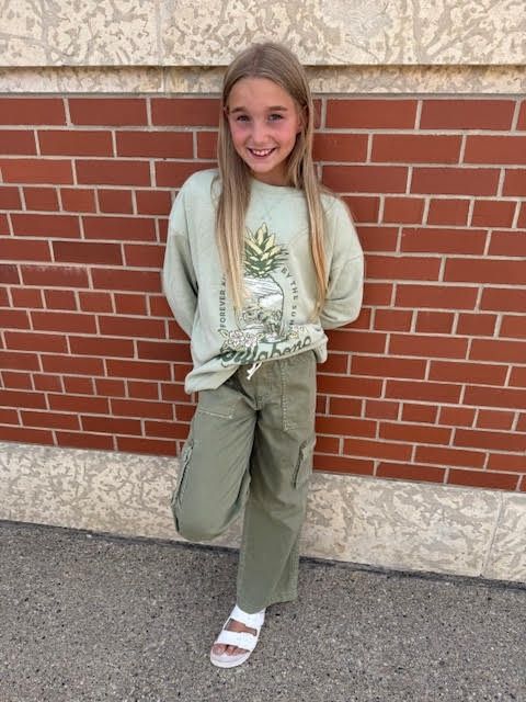 Roxy Girls Precious Cargo Pant / Oil Green