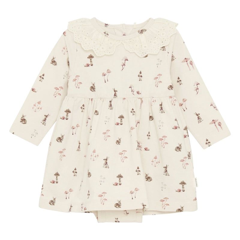 Minymo Mushroom Print LS Dress 114079-2015