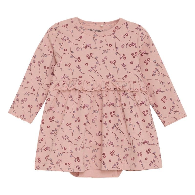 Minymo Pink Floral LS Dress 114080-5240, Size: N