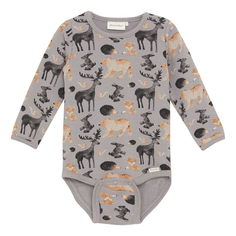 Minymo Animal Print Bodysuit 114057-1856, Size: N