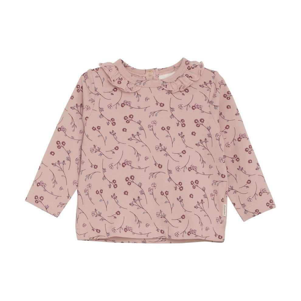 Minymo Floral Print LS Shirt 114061-5240, Size: N