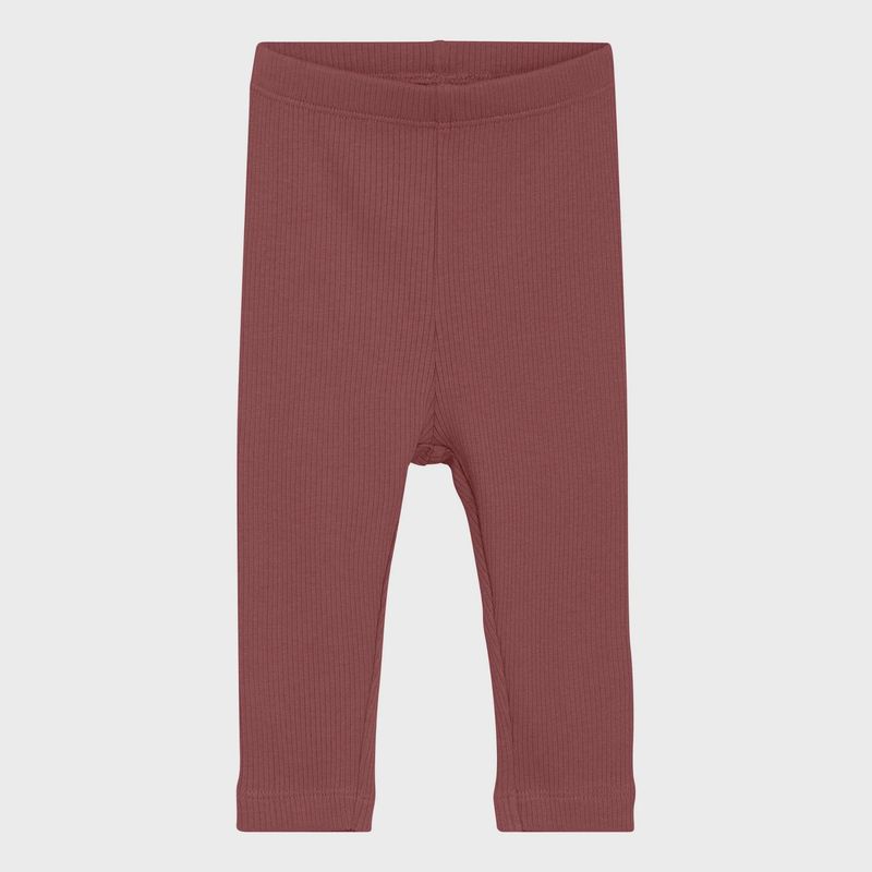 Minymo Ribbed Leggings 114092 In Withered Rose