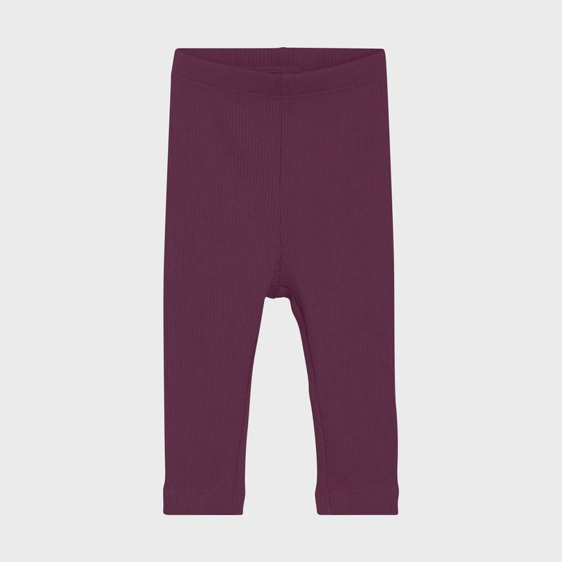 Minymo Ribbed Leggings 114092 In Raspberry Coulis