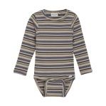 Minymo Striped LS Ribbed Bodysuit 114005-7337, Size: N