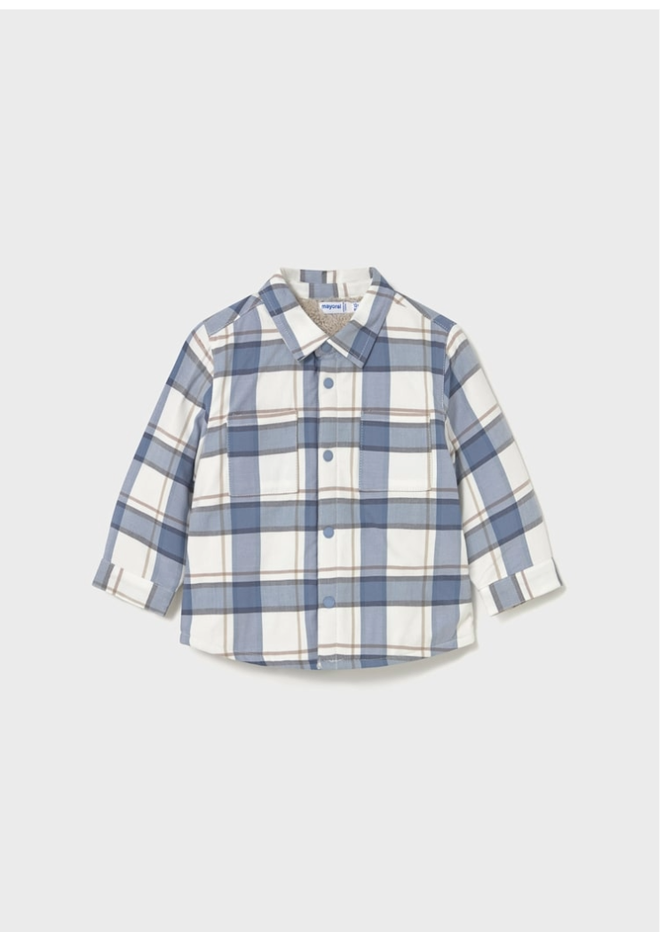 Plaid Fuzzy Jacket - 2104