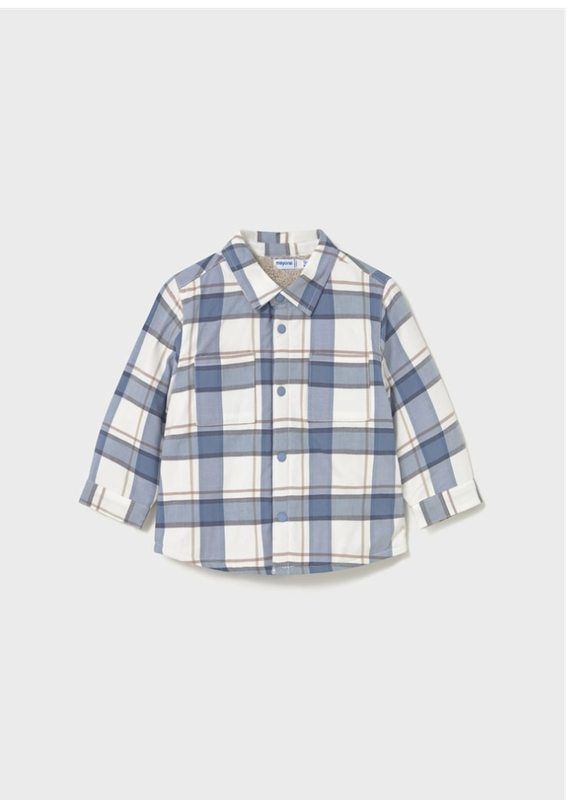 Plaid Fuzzy Jacket - 2104