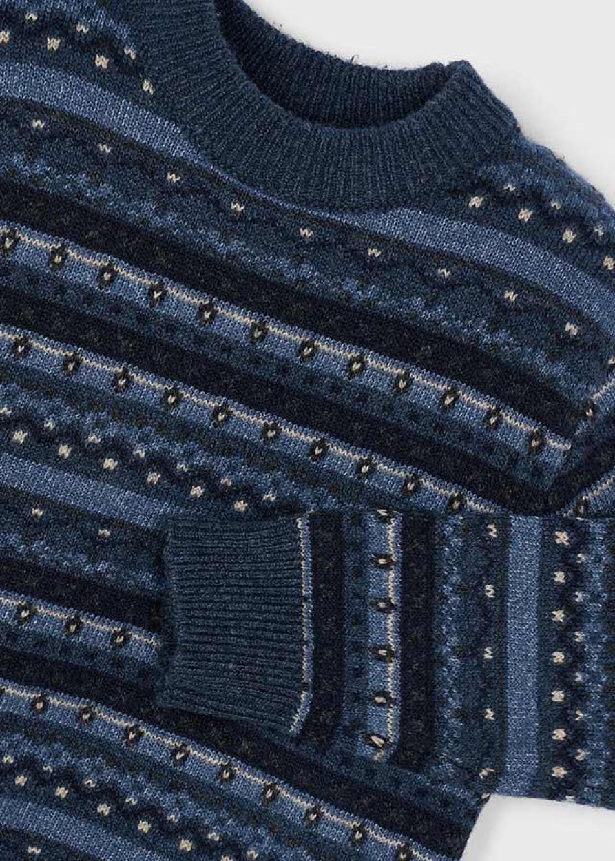 Blue Knit Sweater - 4381