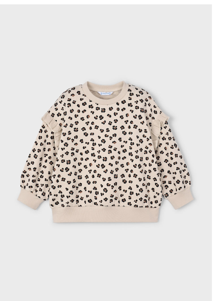 Ruffle Cheetah Long Sleeve -4433