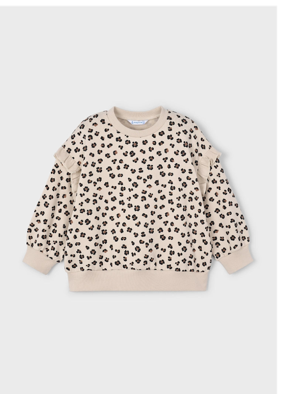 Ruffle Cheetah Long Sleeve -4433