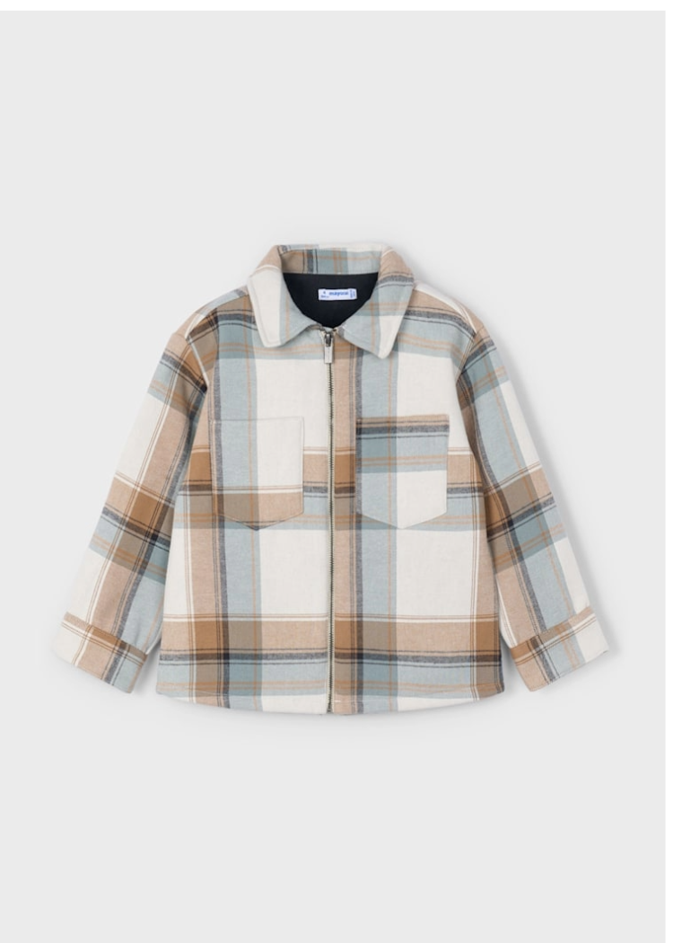Full Zip Plaid Jacket - 4414