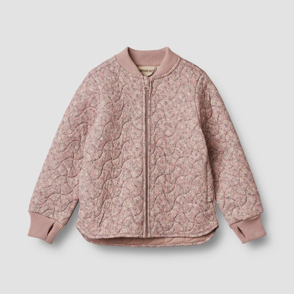 Wheat Thermo Jacket Loui In Powder Flower Meadow, Size: 3y