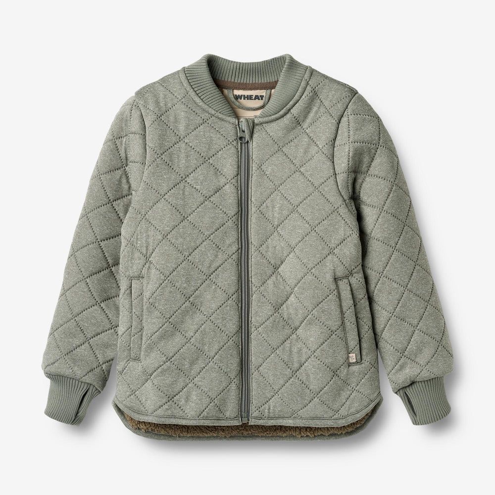 Wheat Thermo Jacket Benni In Thunder Melange, Size: 3y