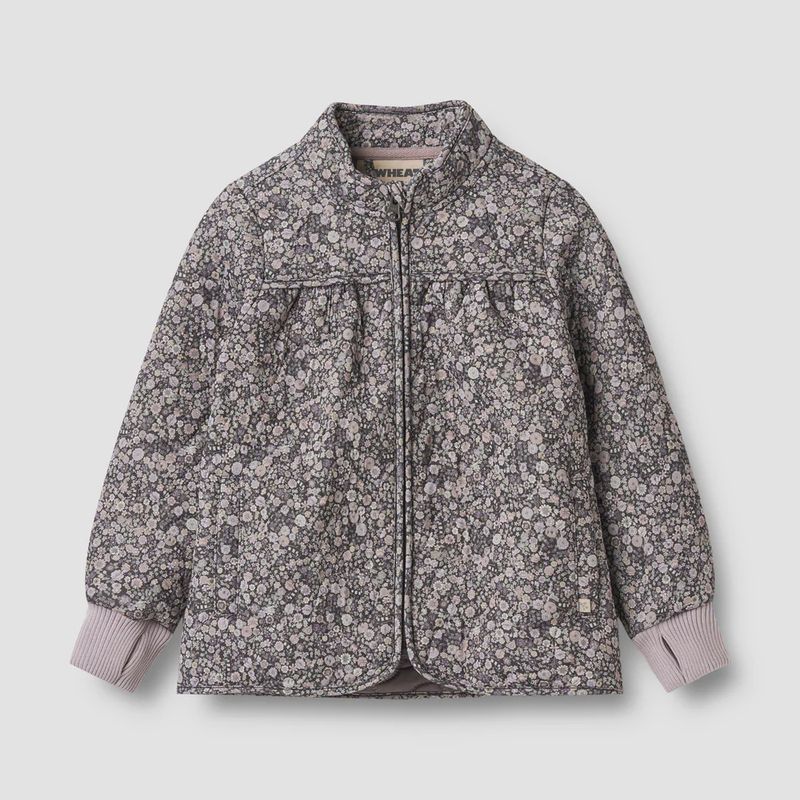 Wheat Infant Thermo Jacket Thilde In Black Sea Flowers