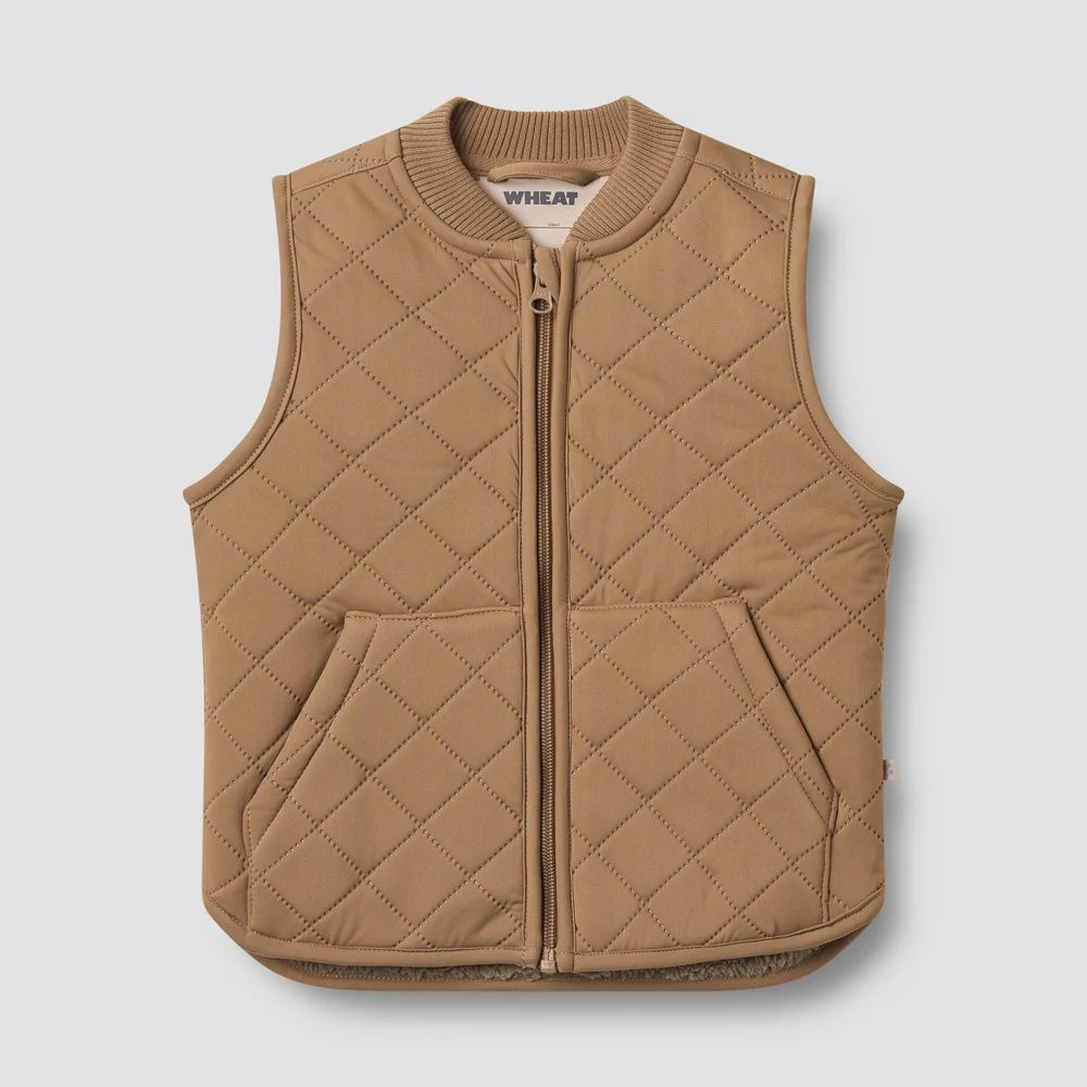 Wheat Thermo Gilet Eden In Hazel, Size: 2y