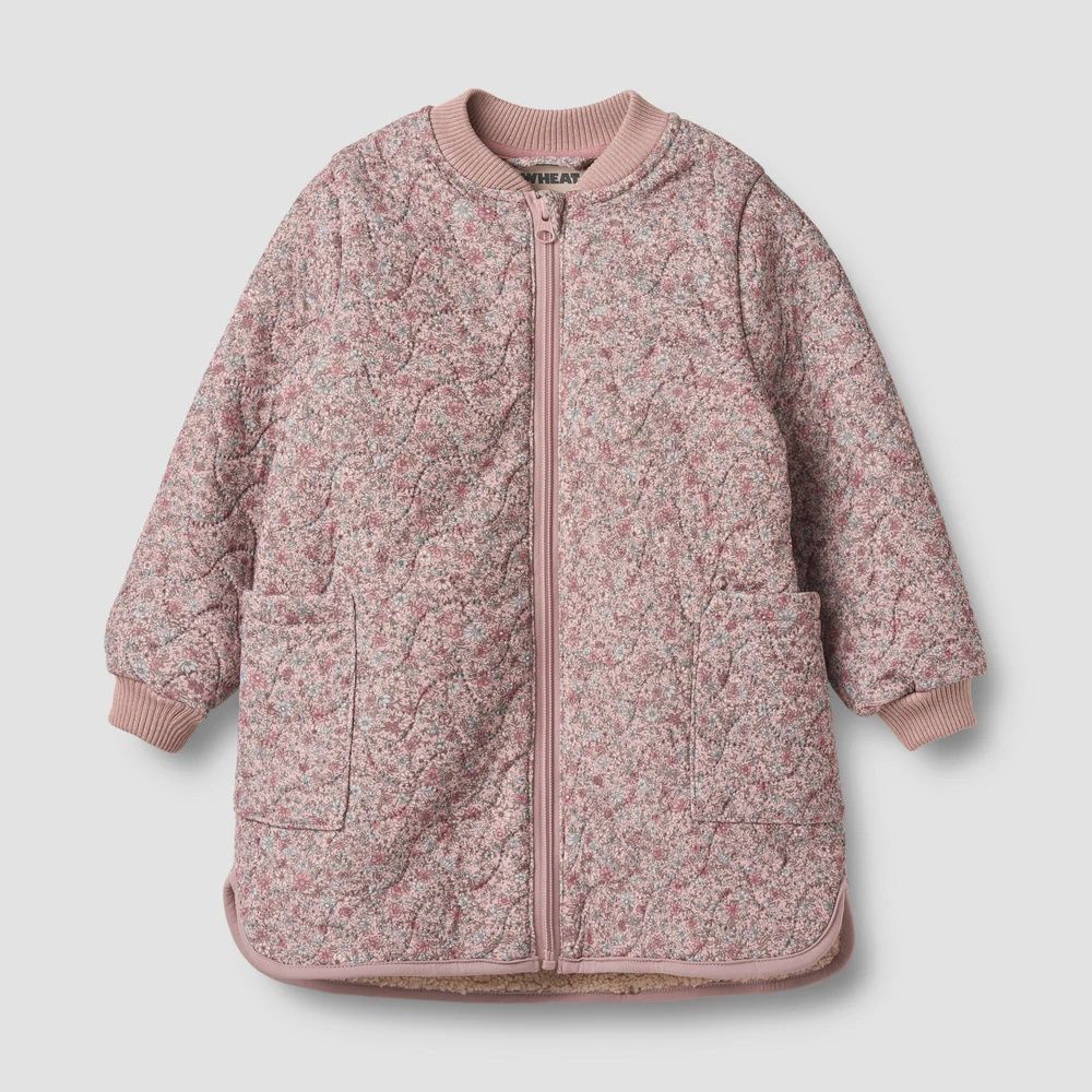 Wheat Thermo Jacket Helga In Soft Lavender Flowers, Size: 3y