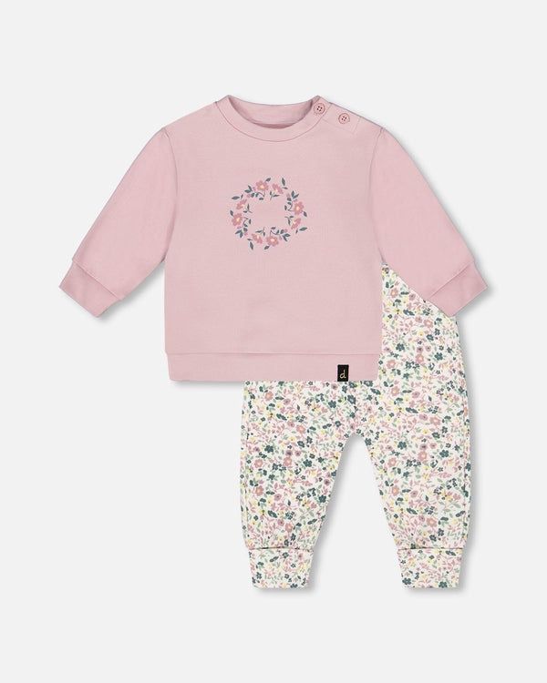 Deux Par Deux Pant &amp; LS Top Set in Keepsake Lilac, Size: 3m