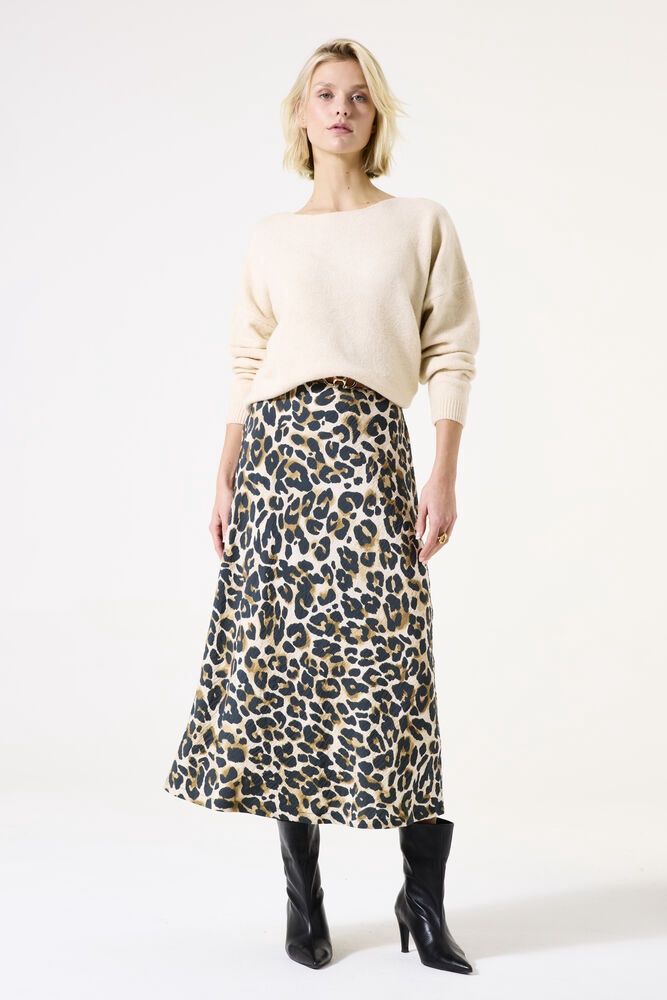 Garcia Women’s Leopard Print Skirt, Size: XS