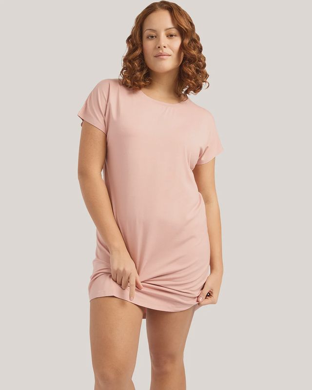 Boody Goodnight Nightdress in Dusty Pink