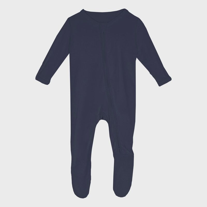 KicKee Footie with 2 Way Zipper in Peacoat