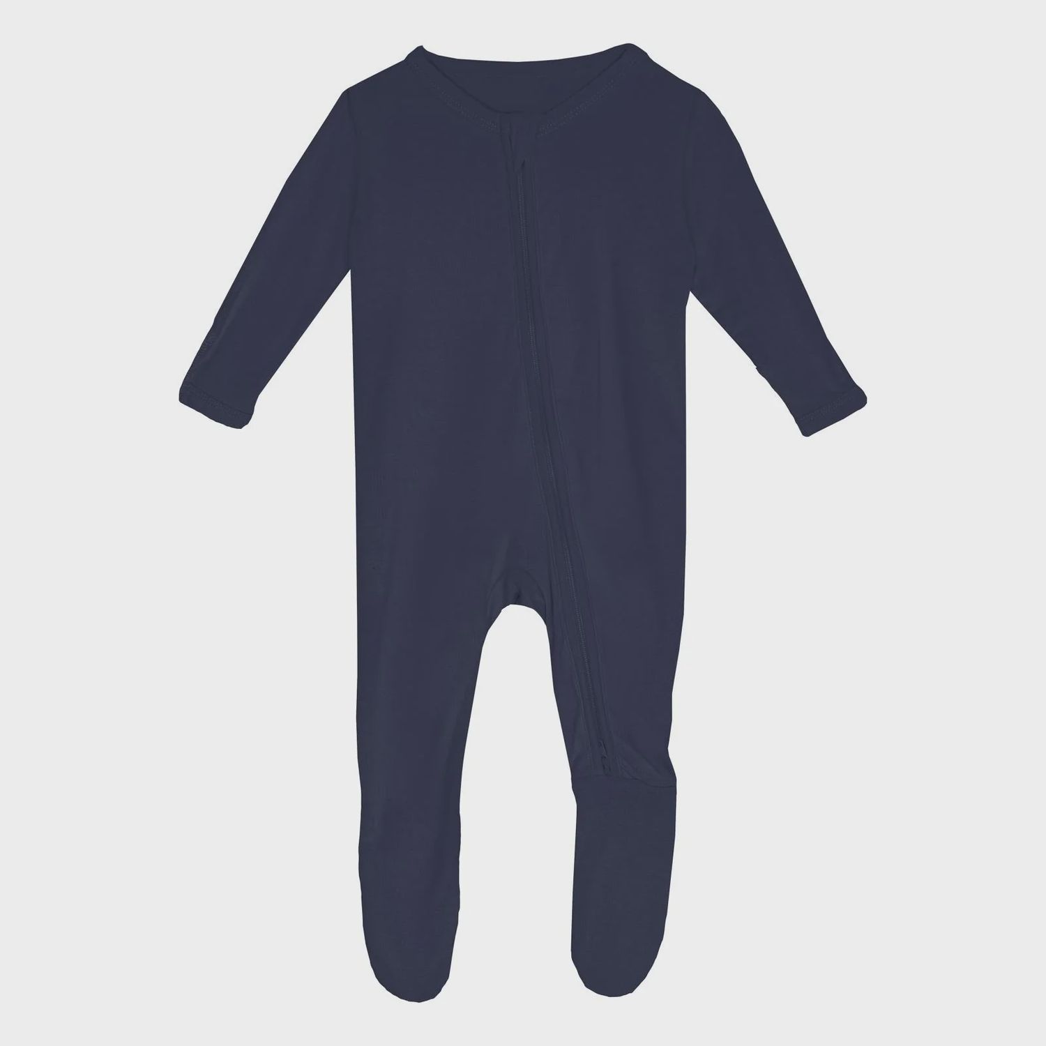 KicKee Footie with 2 Way Zipper in Peacoat, Size: NB