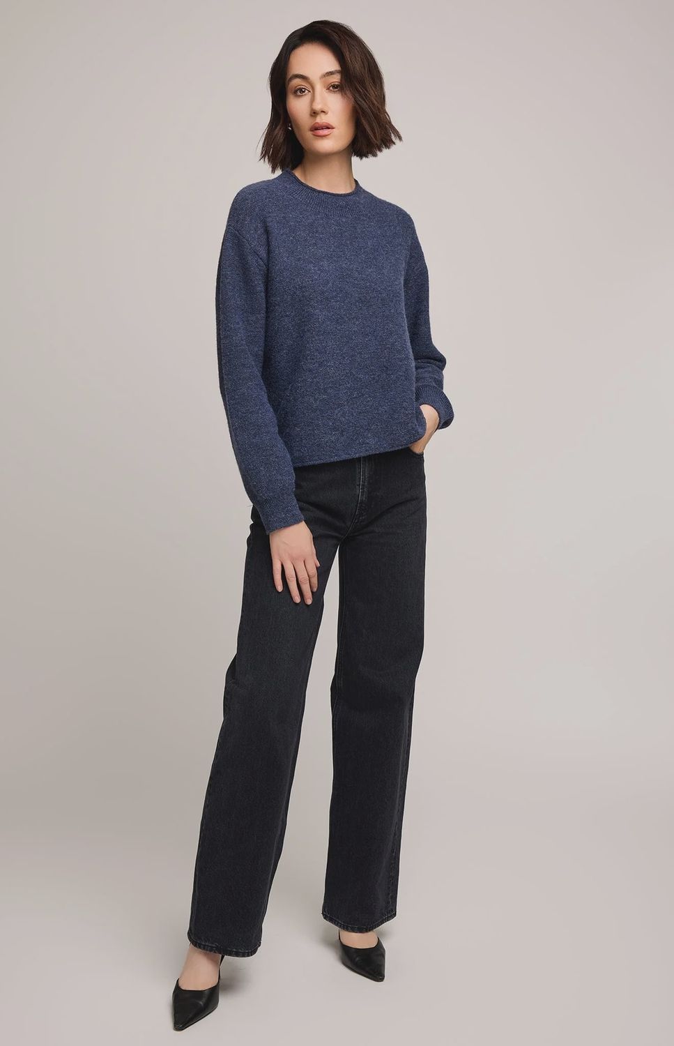GF Wanda Pullover Sweater in Heather Blue, Size: XS