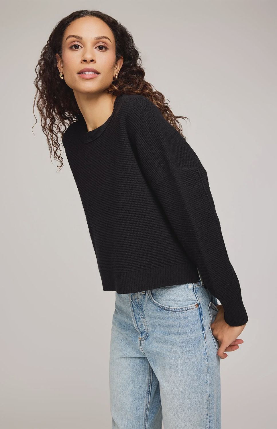 GF Axel Crewneck Sweater in Black, Size: XS