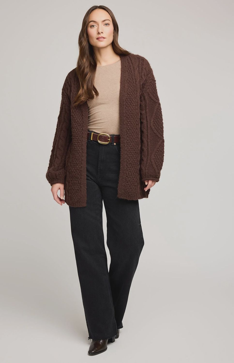 GF Betty Cardigan in Chocolate, Size: XS