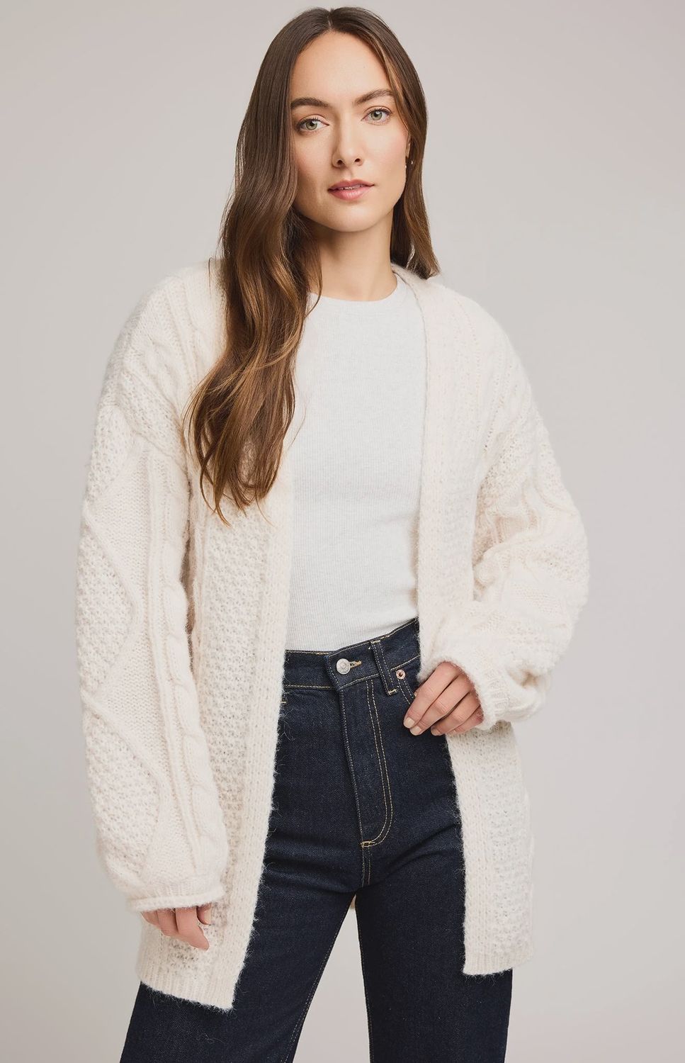 GF Betty Cardigan in Cream, Size: XS