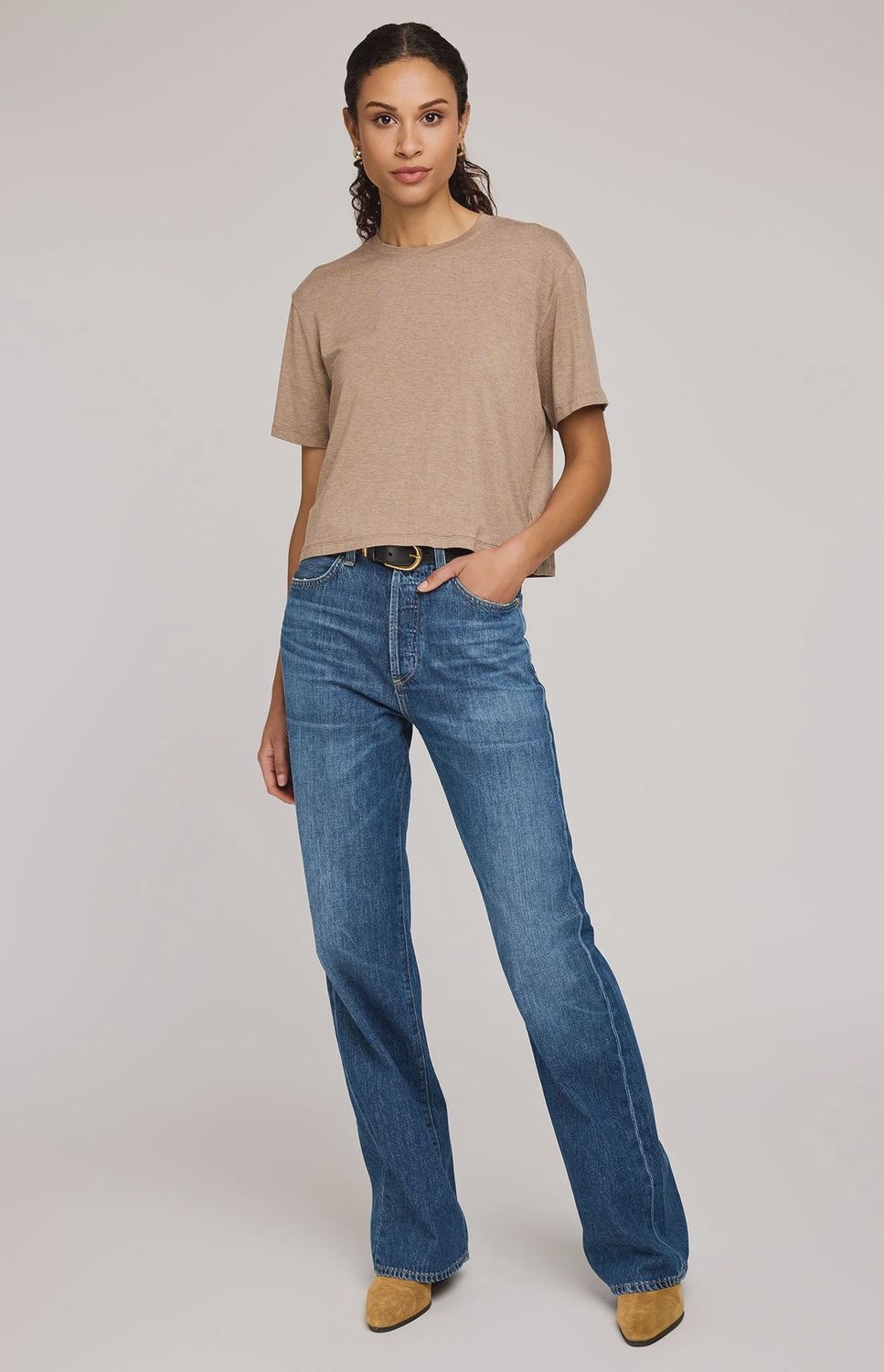 GF Jaxon T-Shirt in Heather Khaki, Size: XS