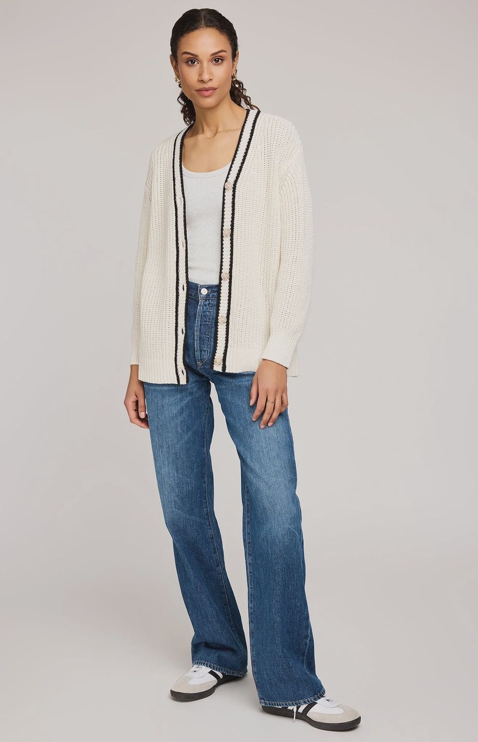 GF Viola Cardigan in Cream, Size: XS