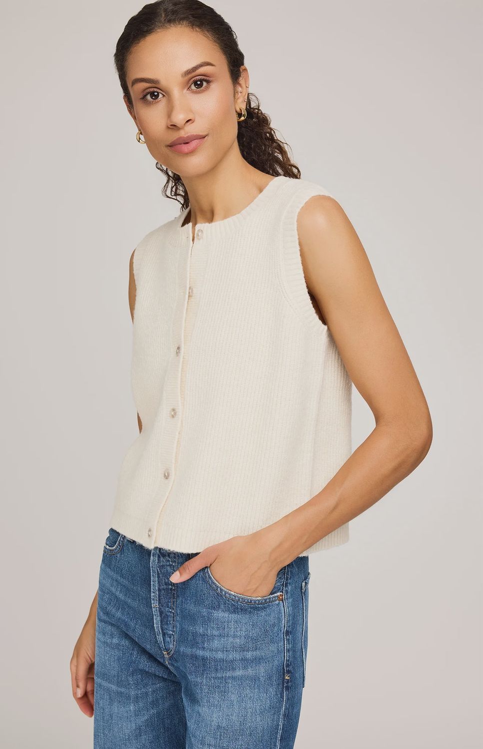 GF Winnie Vest in Cream, Size: XS