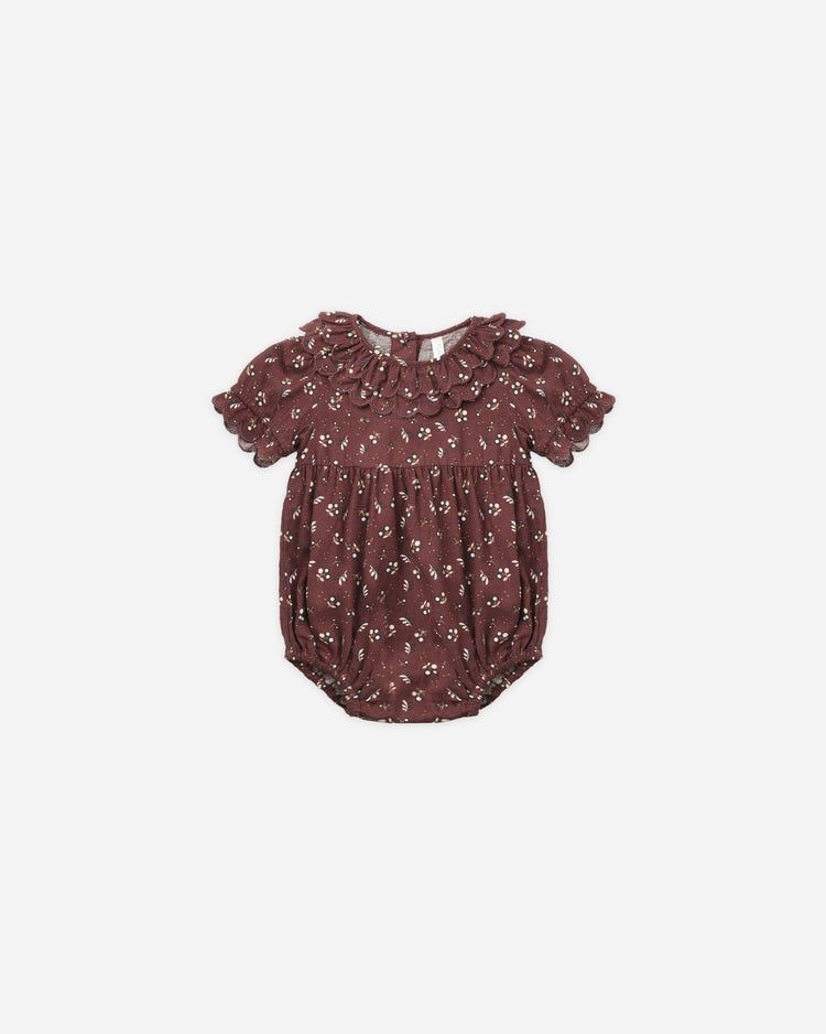 Rylee + Cru Liv Romper in Harvest Berry, Size: 0-3m
